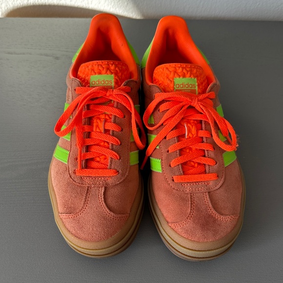 adidas gazelle silver green womens Adidas Gazelle Bold Solar Orange Solar Green (W)